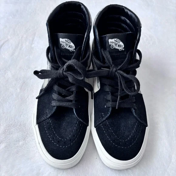 VANS SK8-Hi Grunge Black & Gray Plaid High Top Sneakers--NEW--7W - Picture 2 of 12